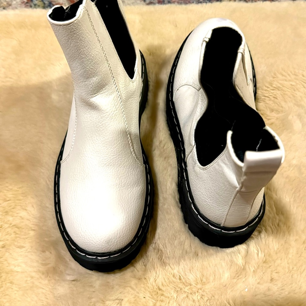 Sincerely Jules White Combat Boots